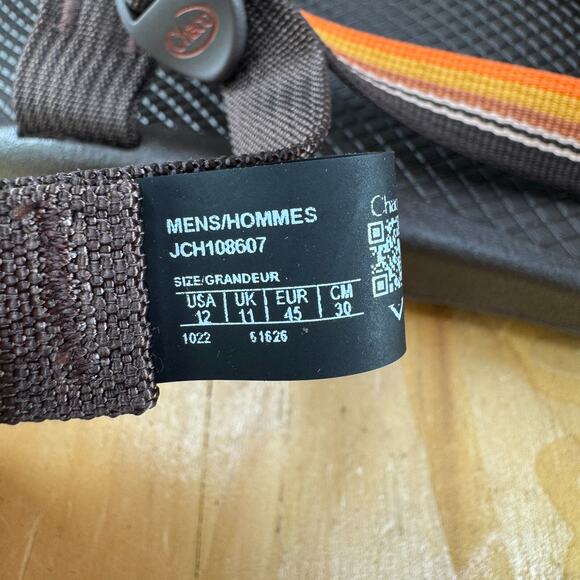 Chaco Bodhi Men's Size 12 Sandals Brown Toe Loop Strappy Buckle Adjustable Beach - Picture 8 of 9